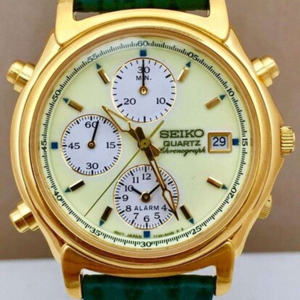 Seiko Men's Full Lume Dial - Alarm Chrono - 1994